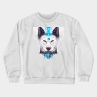 Cool Akbash Shaman Dog Stencil Watercolor Artwork T Shirt Crewneck Sweatshirt